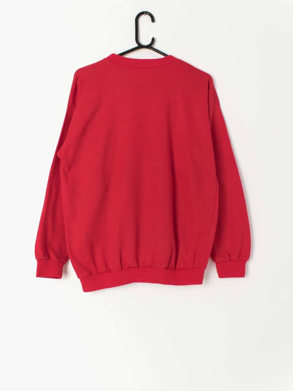 Vintage Christmas Valentines Puppy Love Sweater With Love Hearts Made In England 1980s Medium 4