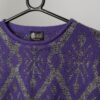 Vintage Purple Jumper Sparkly Silver Lurex Snowflake Christmas Pattern Small Medium 3