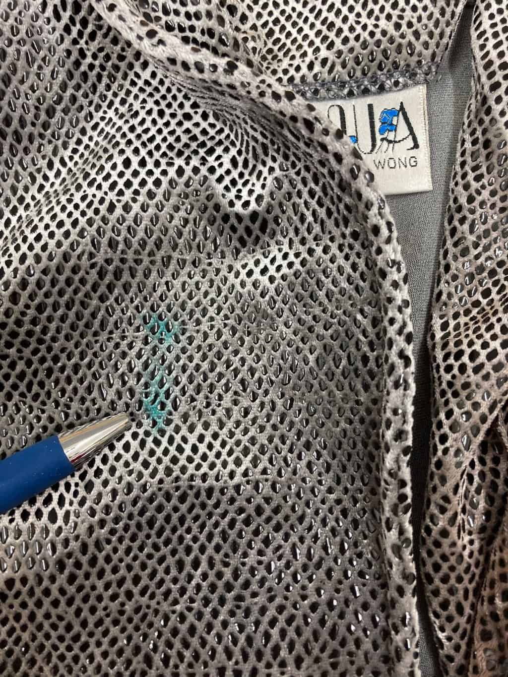 Vintage Silvery Longline Party Top With Faux Snake Skin And Daisy Buttons Made In England Small 7