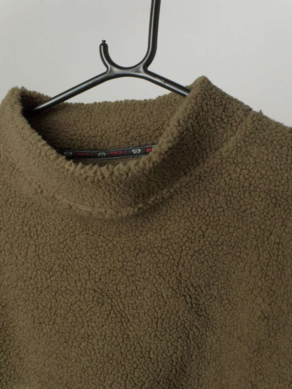 Vintage WSI sports teddy fleece pullover with aztec motifs in green beige with aztec motifs - XL - Image 2