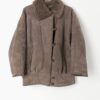 Vintage Grey Sheepskin Jacket Womens 80s Made In The Uk Small Medium