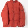 Vintage Rust Orange Puffer Jacket Body Warmer With Real Goose Down 80s 90s Medium Large