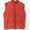 Vintage Rust Orange Puffer Jacket Body Warmer With Real Goose Down 80s 90s Medium Large 4