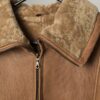 Vintage Sheepskin Jacket Tan Brown Zip Up 1970s Large 3