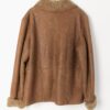 Vintage Sheepskin Jacket Tan Brown Zip Up 1970s Large 5