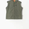 Vintage Wrangler Fleece Lined Gilet In Khaki Military Green And Orange With Hood Y2k Medium 2