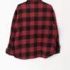 Vintage Wrangler Plaid Shirt Red Black Western Shirt Made In Usa 1980s Large 4