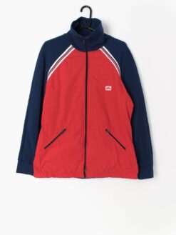 Vintage 70s Odlo Of Norway Sports Jacket In Red And Blue With Striped Lining Made In Norway Medium