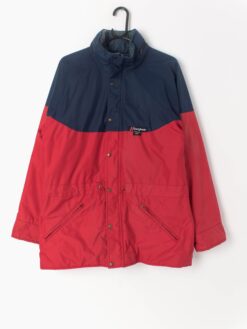 Vintage 80s Berghaus Gore Tex Jacket Red And Blue Raincoat Winter Coat Medium