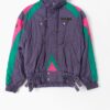 Vintage 80s Padded Ski Jacket In Purple Pink By Descente Suisse Ski Team Made In Japan Small Medium