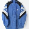 Vintage 90s Adidas Padded Sports Jacket Tri Colour With Spell Out Logo On The Back Large 2