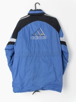 Vintage 90s Adidas Padded Sports Jacket Tri Colour With Spell Out Logo On The Back Large