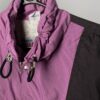 Vintage 90s Quarter Zip Windbreaker Black Purple By Belfe Made In Italy Medium Large 3