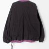 Vintage 90s Quarter Zip Windbreaker Black Purple By Belfe Made In Italy Medium Large 4
