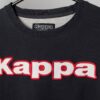 Vintage 90s Kappa Spellout Sweatshirt In Navy With Red And White Embroidered Logos Medium 2