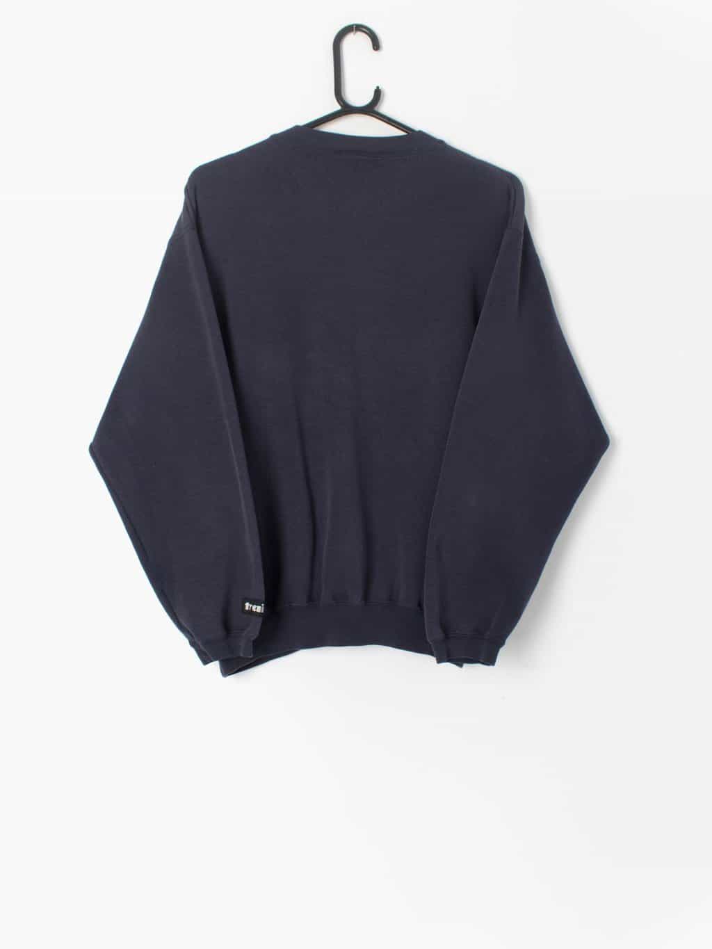 Vintage Adidas Sweatshirt 90s Spellout Ny Training New York Navy And Maroon Small 3