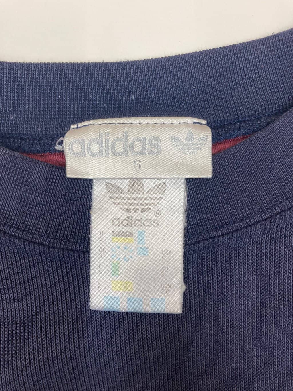 Vintage Adidas Sweatshirt 90s Spellout Ny Training New York Navy And Maroon Small 4