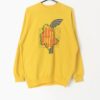 Vintage Graphic Sweatshirt In Yellow With Maratona Delle Acque Italian Marathon Print Small Medium