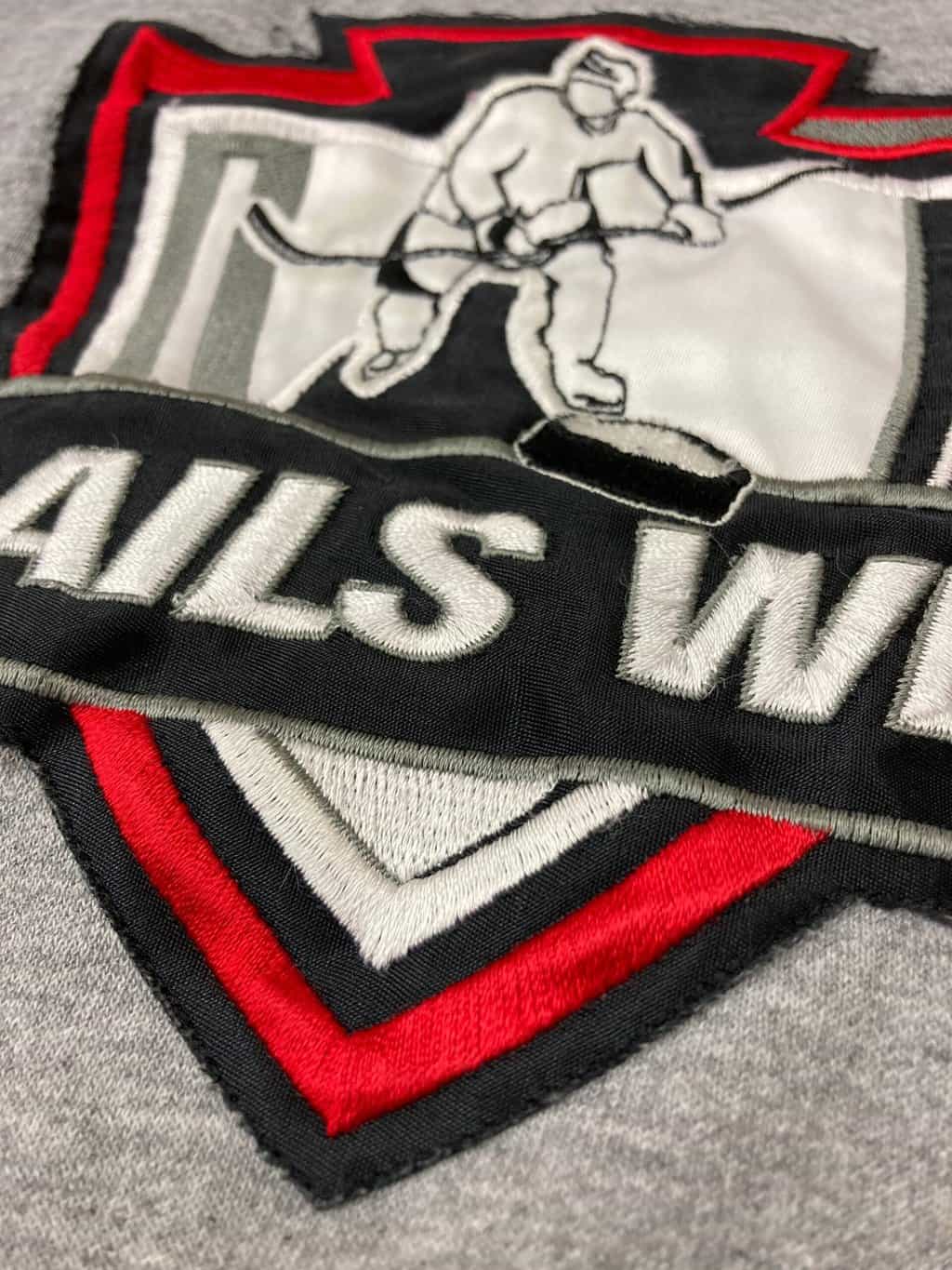 Vintage Nike Sweatshirt 90s Ice Hockey Trails West Embroidered Spellout Made In Canada Xxl 6