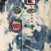 Vintage Rockins Denim Jacket Hand Customised Bleached Design Small 3