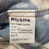 Vintage Rockins Denim Jacket Hand Customised Bleached Design Small 8