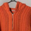 Vintage Wool Baja Hoodie Orange South American Aztec Festival Jumper Large 3