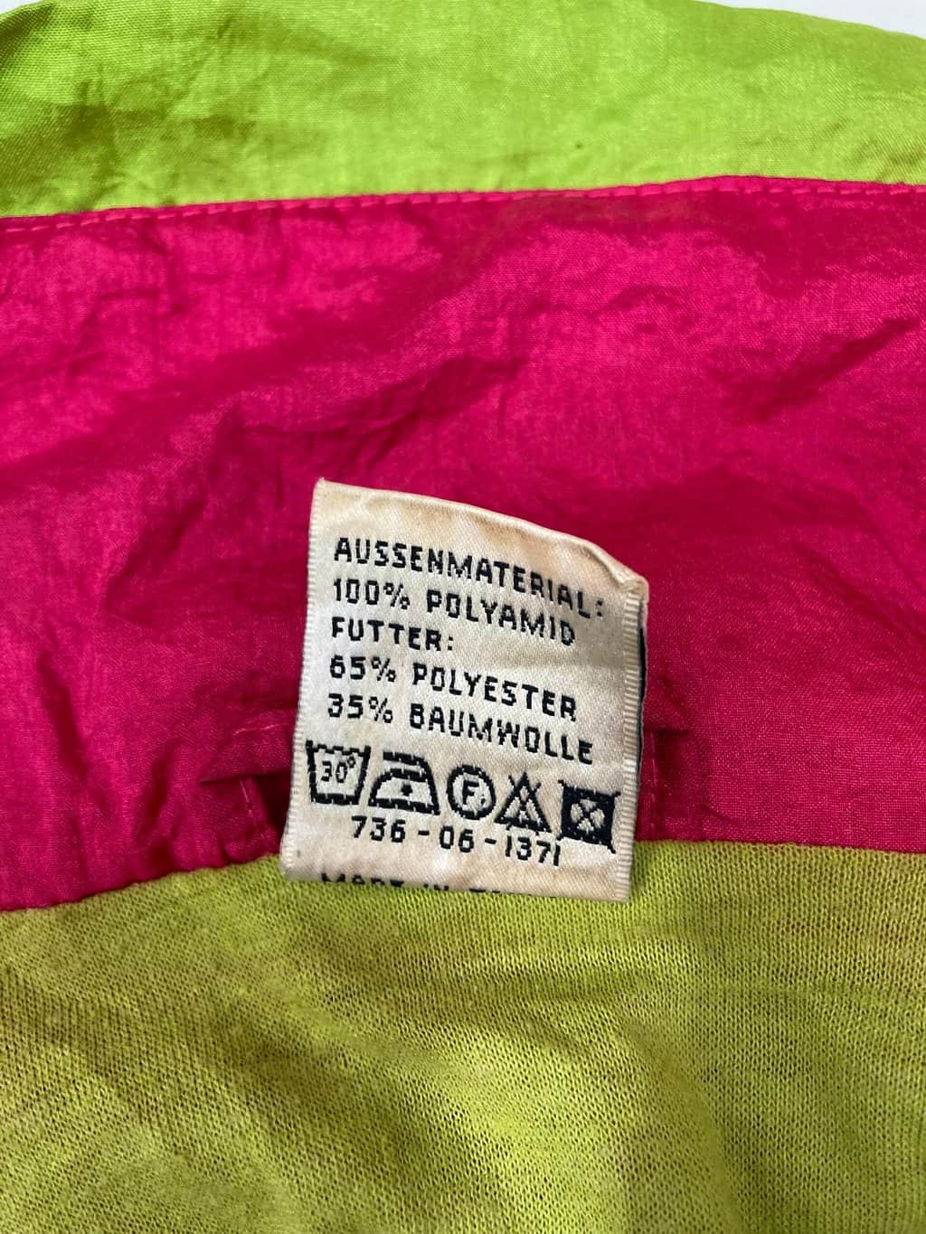 90s Vintage Puma Shell Jacket 1 4 Zip Ski Jacket With Skier And Lime Green Details Large 6