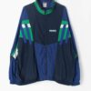 90s Vintage Puma Shell Jacket In Blue White And Green Smart Retro Sports Jacket 2xl