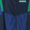 90s Vintage Puma Shell Jacket In Blue White And Green Smart Retro Sports Jacket 2xl 3