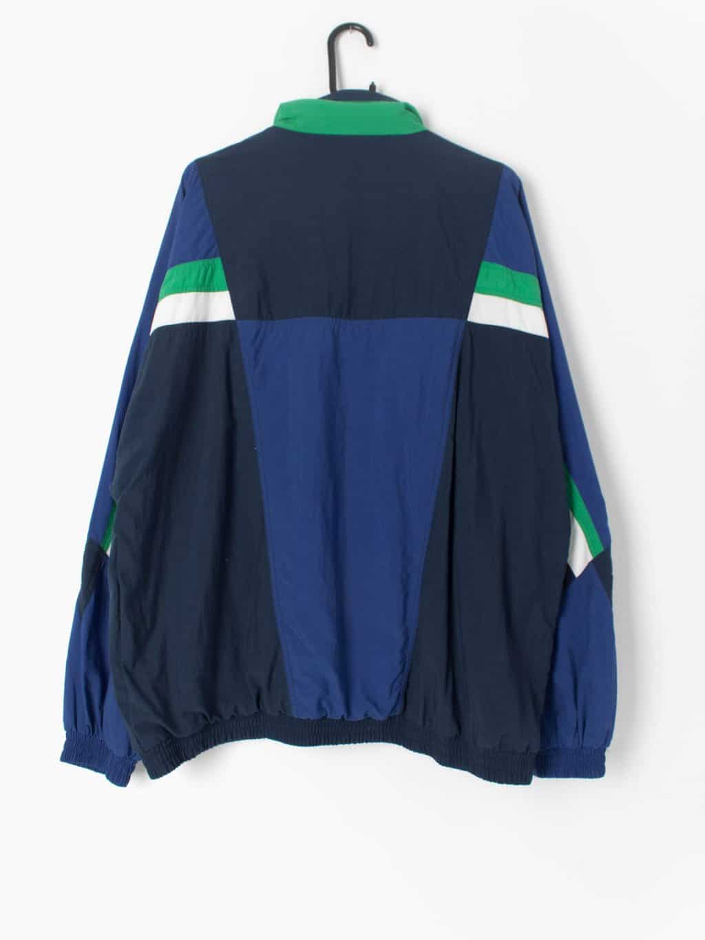 90s Vintage Puma Shell Jacket In Blue White And Green Smart Retro Sports Jacket 2xl 4
