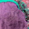 90s Vintage Womens Purple Shell Jacket Usa Olympic Apparel Medium 6