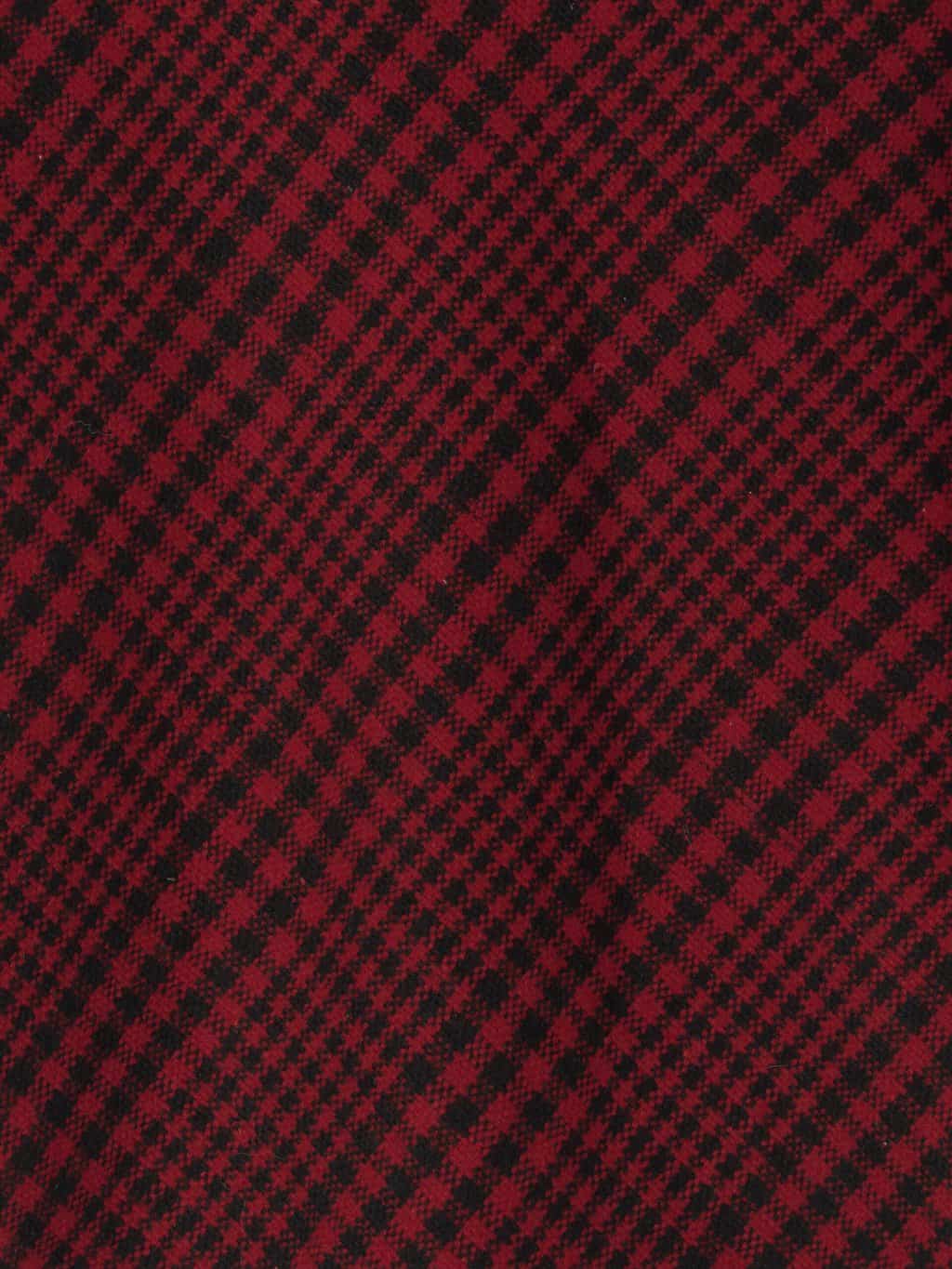 Vintage Red And Black Short Cape With Check Pattern Small Large 3