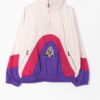 Womens Vintage Bogner Shell Jacket Windbreaker 90s White Pink Purple Xl