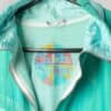Womens Vintage Mint Green Windbreaker By Lutha Sports 90s Abstract Pattern Small Medium 2