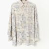 Mens Patterned Vintage Shirt With Text And Abstract Imagery In Muted Tones Xl