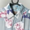 Mens Vintage Crazy Shirt With Raspberry Purple And Teal Blue Tones Small 2