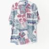 Mens Vintage Crazy Shirt With Raspberry Purple And Teal Blue Tones Small 3