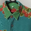 Bold Vintage Festival Shirt In Striking Blue Green And Red Floral Motif Small 2