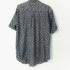 Patterned Silk Shirt With Repeat Geometric Pattern In Blue And Yellow Medium 3