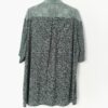 Vintage Patterned Shirt In Aqua Green And Black Dotty Print Large 3