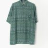 Vintage St Michael Patterned Shirt In Green And Blue By Marks Spencer Small