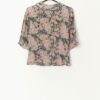 80s Vintage Laura Ashley Blouse In Pastel Pink And Green Floral Print Made In Great Britain Small Medium 3
