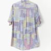 90s Vintage Abstract Shirt With Lilac And Pastel Print And Short Sleeves Medium 3