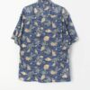 90s Vintage Hawaiian Shirt Blue With Seashells And Ocean Plant Print Large 2