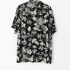 90s Vintage Ralph Lauren Hawaiian Shirt Bold In Black And White Floral And Island Print Large 3