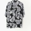 Mens 90s Abstract Shirt In Black And White With Palm Tree Print Medium Large 3