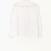 Vintage 70s Blouse White With Frills Ruffles And Button Up Back Large Xl 2