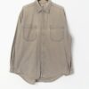 Vintage 90s Men Levi Denim Shirt Grey Light Olive Green Large Xl