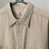 Vintage 90s Men Levi Denim Shirt Grey Light Olive Green Large Xl 2