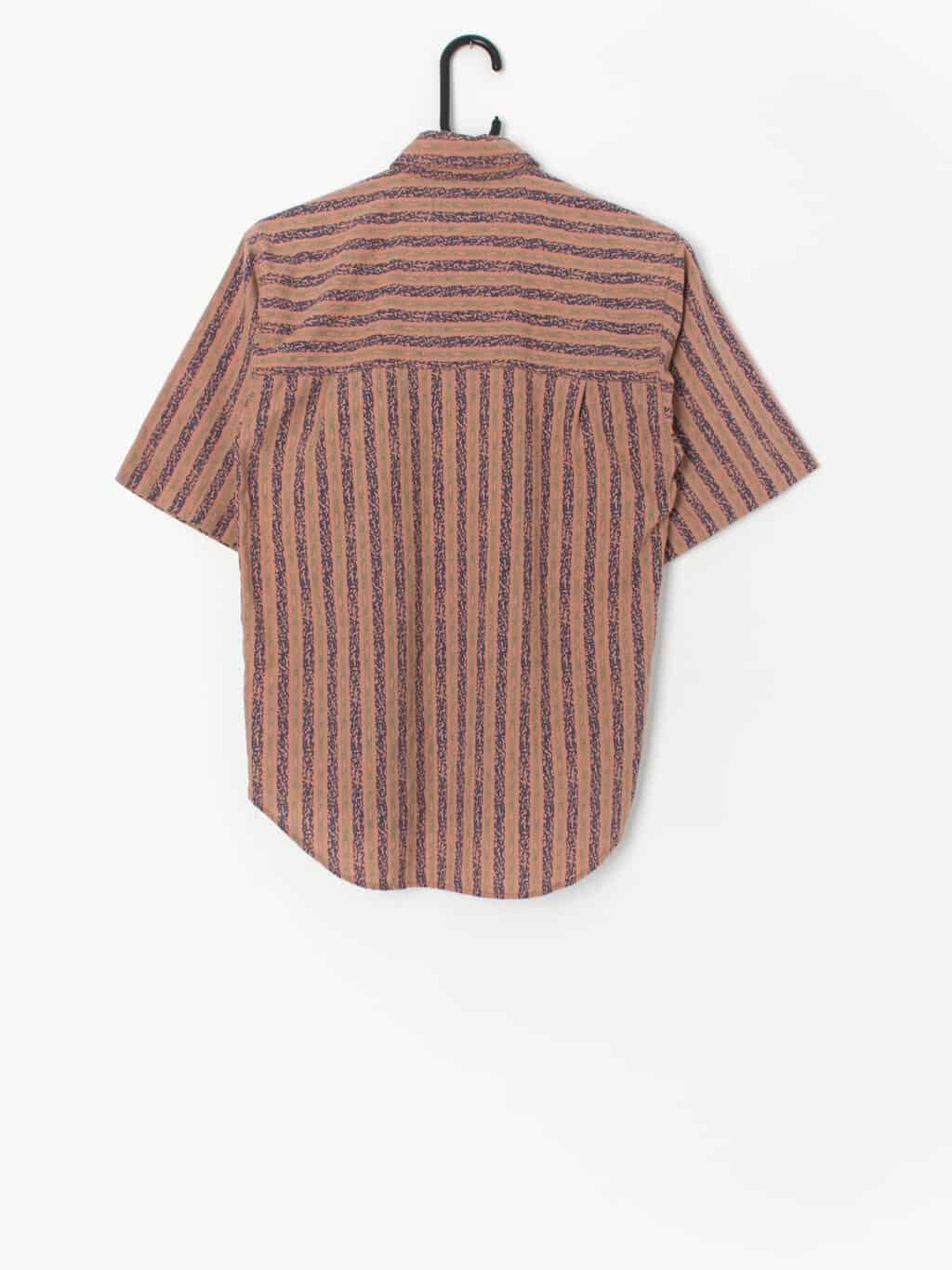 Vintage 90s Printed Shirt Bugle Boy With Abstract Striped Pattern Age 16 3